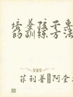 培养孩子专注力的训练方法培训班