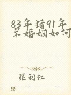 83年猪91年羊婚姻如何