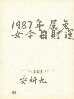 1987年属兔女今日财运