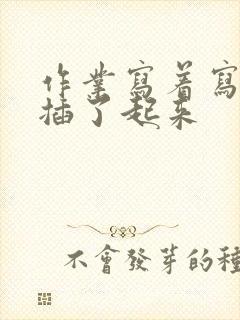 作业写着写着就插了起来封面