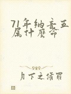 71年纳音五行属什么命