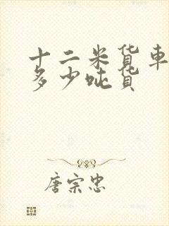 十二米货车能拉多少吨货