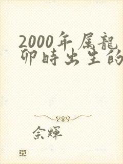 2000年属龙卯时出生的命运