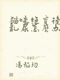 猫咪绝育后还是乱尿怎么办