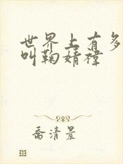 世界上有多少人叫鞠婧祎