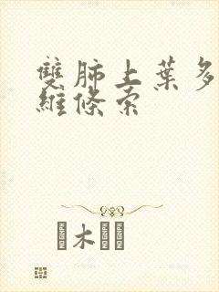 双肺上叶多发纤维条索封面