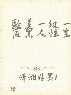 欧美一级一区二区黑人性生活大片