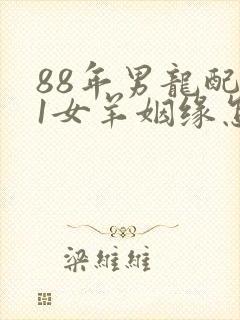 88年男龙配91女羊姻缘怎么样封面