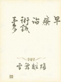 手术治疗早射花多钱