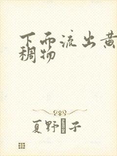 下面流出黄色粘稠物