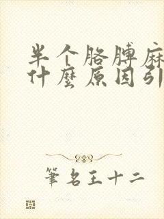 半个胳膊麻木是什么原因引起的