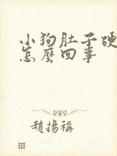 小狗肚子硬硬的怎么回事封面