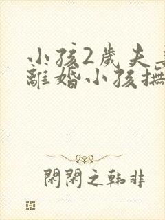 小孩2岁夫妻要离婚小孩抚养权归谁呢