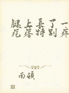 腿上长了一个硬疙瘩特别疼封面