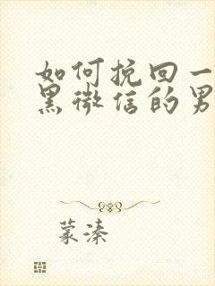 如何挽回一个拉黑微信的男人