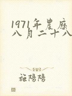 1971年农历八月二十八出生的命运
