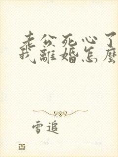 老公死心了要和我离婚怎么挽回封面