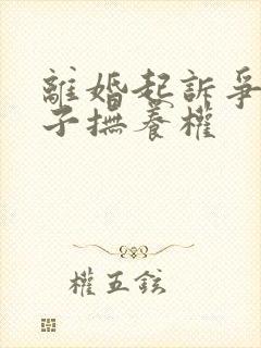 离婚起诉争取孩子抚养权