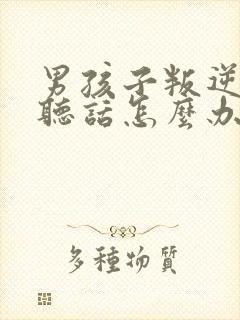 男孩子叛逆期不听话怎么办