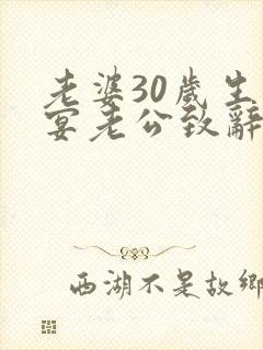 老婆30岁生日宴老公致辞