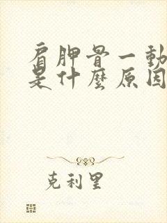 肩胛骨一动就疼是什么原因