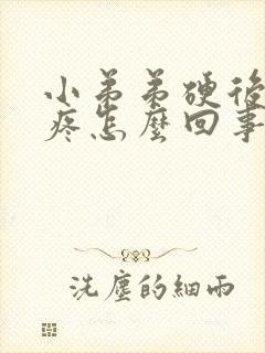 小弟弟硬后有点疼怎么回事