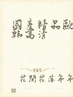 国产精品欧美日韩高清