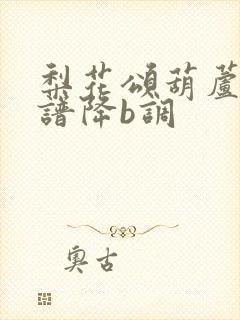 梨花颂葫芦丝曲谱降b调