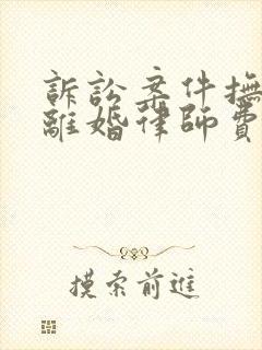 诉讼案件抚养权离婚律师费