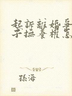 起诉离婚争夺孩子抚养权怎么办