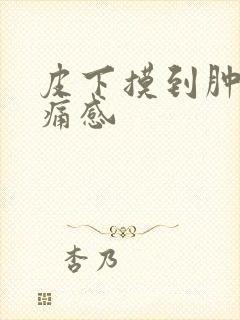 皮下摸到肿块有痛感