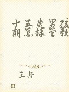 十五岁男孩叛逆期怎样管教