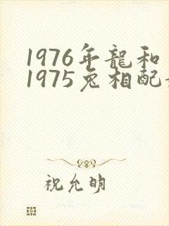 1976年龙和1975兔相配婚姻好不好