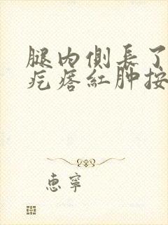 腿内侧长了个硬疙瘩红肿按压疼痛