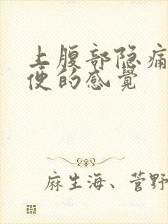 上腹部隐痛想大便的感觉封面