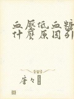 血压低血糖高是什么原因引起的封面