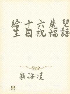 给十六岁儿子的生日祝福语 简短独特