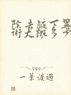 除去腋下异味手术大概多少钱封面