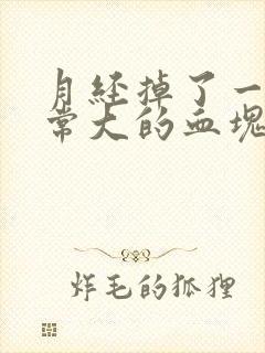 月经掉了一块非常大的血块封面