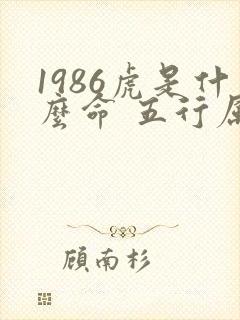 1986虎是什么命 五行属什么