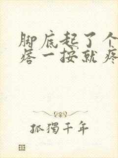 脚底起了个硬疙瘩一按就疼