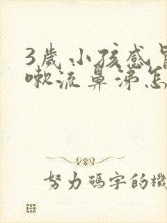 3岁小孩感冒咳嗽流鼻涕怎么办