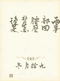 后背腰部两侧疼是怎么回事封面