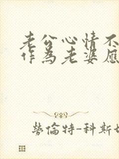 老公心情不好,作为老婆应该怎样做