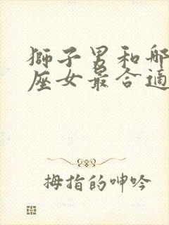 狮子男和哪个星座女最合适封面