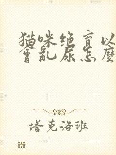 猫咪绝育以后还会乱尿怎么办