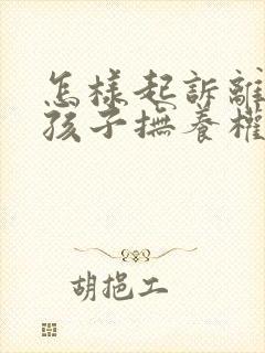 怎样起诉离婚的孩子抚养权