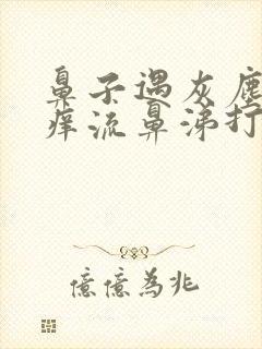 鼻子遇灰尘就发痒流鼻涕打喷嚏