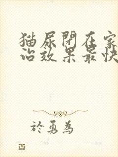 猫尿闭在家怎么治效果最快