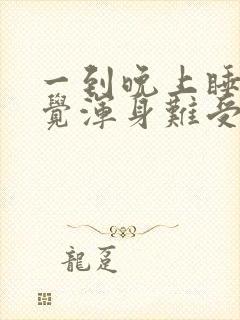 一到晚上睡不着觉浑身难受烦躁封面